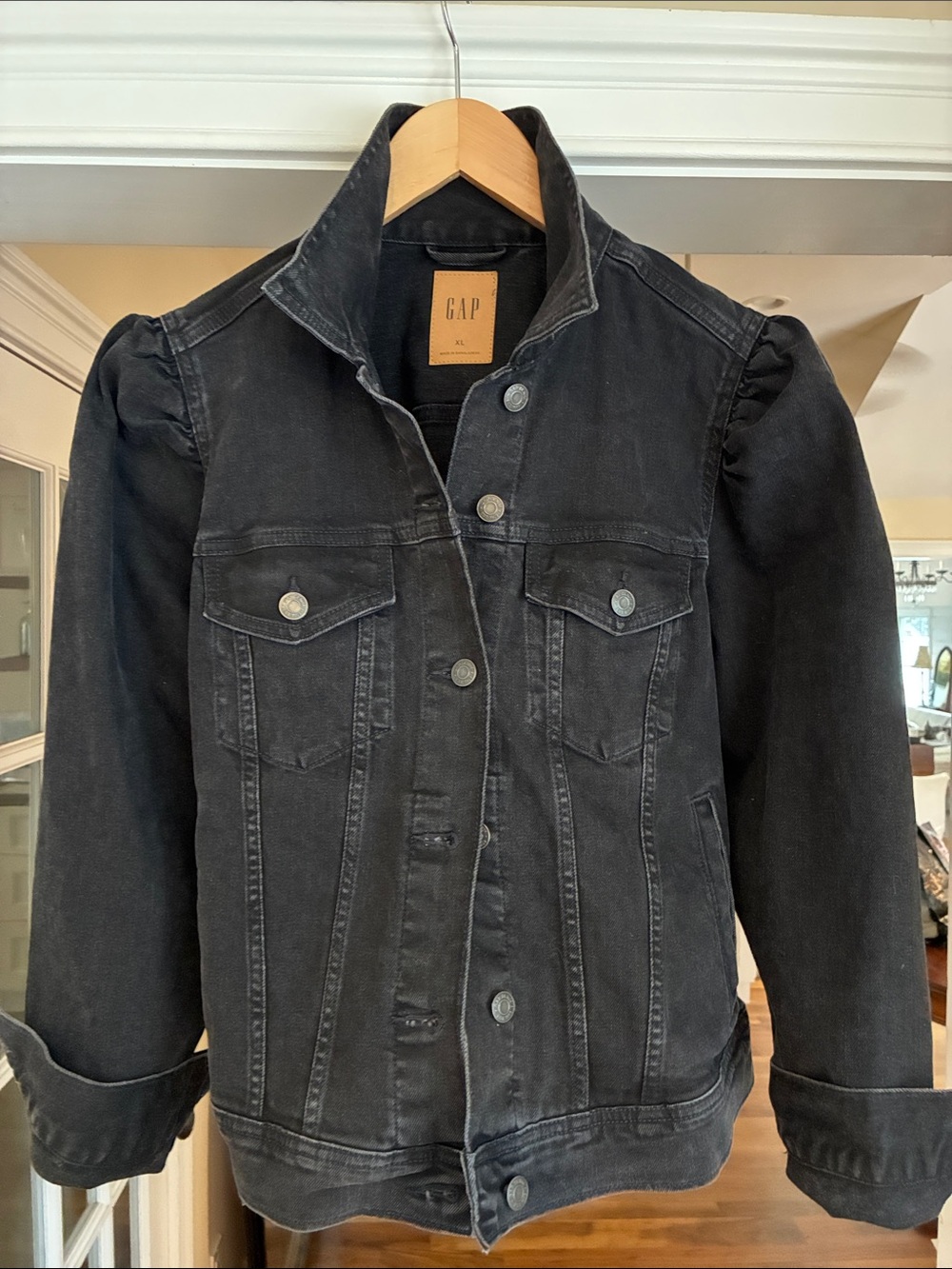 GAP Washed Black Denim Jacket never worn